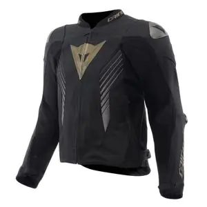 Merkkituote Dainese SUPER SPEED 5 PERFORE Moottoripyörätakki - Musta / Keltainen