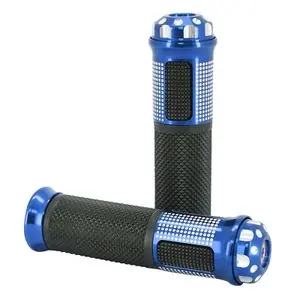Lähetetään Heti Avoc MOTO ON ROAD R383 BLEU CLOSED END 135mm PAIRE Universal Ohjaustangon kahvat