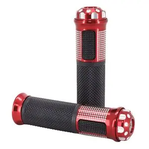 Päivän Tarjous Avoc MOTO ON ROAD R383 ROUGE CLOSED END 135mm PAIRE Universal Ohjaustangon kahvat