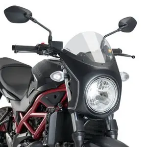 Puig RETRO - SEMI CARENAGE NOIR MAT Kypärä - HarmaaSUZUKI 650 SV 650 ABS - 2016 - 2026 Suoraan Valmistajalta