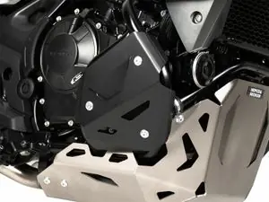 Uusi Kokoelma Hepco Becker Lisälevyt crash bar - musta SuojauspeiliHONDA 750 XL 750 TRANSALP - 2023 - 2024