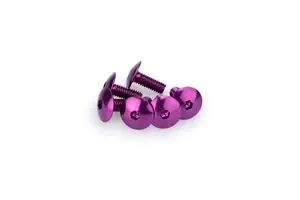 Pikatoimitus Puig Anodisoitu Violetti Alumiini Blister 6 kpl M6x15mm kuusiokolo ruuvia Universal Kattokappaleiden kiinnityssarja