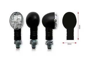 Bestseller Bihr Mustan LED-lamppu Universal Vilkun
