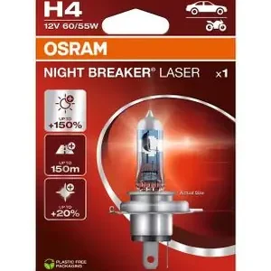 Osram H4 Night Breaker Laser 12V 60/55W P43t-38 - kappaleittain Universal Lamppu Alennus