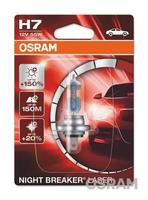 Alkuperäinen Osram Night Breaker Laser H7 12V 55W - x1 Universal Lamppu