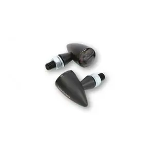 Nopea Toimitus Highsider APOLLO BULLET LED-asennusvalolla (pari) Universal Vilkun - Musta