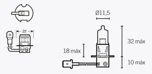 Bihr H3 12V 55W Universal Lamppu Nopea Toimitus