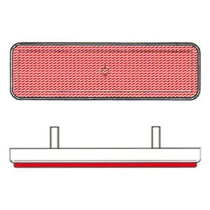 Suoraan Valmistajalta Bihr rectangle 96x27mm punainen Universal Kataadioptri