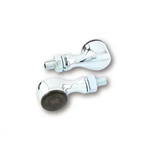 Pikatoimitus Highsider APOLLO CLASSIC CHROME AVEC FEUX DE POSITION LED (La paire) Universal Vilkun - Harmaa