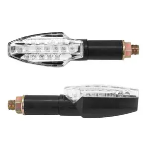 Avoc MOTO FUKA 15 LEDS BASE ABS TRANSPARENT - L 95mm - H 30mm 30mm HOMOLOGUE ECE PAIRE Universal Vilkun Kausialennus