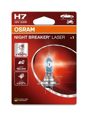 Osram H7 Night Breaker Laser 12V 55W PX26d - kappaleittain Universal Lamppu Paras Hinta