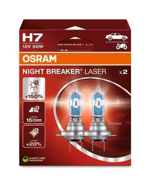 Osram s H7 Night Breaker Laser 12V 55W PX26d - par paire Lamppu Kuuma Tarjous