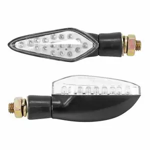 Uusi Kokoelma Avoc MOTO HIRO 18 LEDS BASE ABS TRANSPARENT - L 99mm - H 30mm 40mm HOMOLOGUE CE PAIRE Universal Vilkun