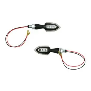 Avoc LED MOTO OSAKA 3 LEDS BASE ALU TRANSPARENT - L 61mm - H 23mm 15mm Universal Vilkun Kausialennus