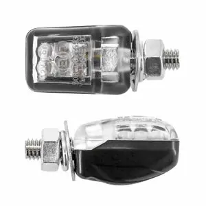 Viimeinen Mahdollisuus Replay UNIVERSEL MICRO 6 LEDS TRANSPARENT - L 27mm - H 17mm 18mm HOMOLOGUE CE PAIRE Universal Vilkun