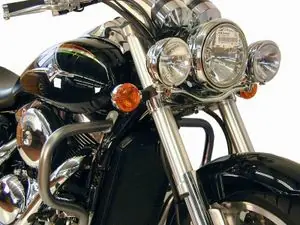 Ajankohtainen Hepco  Becker Twinlight (route) avec support et câble - chrome ValotKAWASAKI 1600 VULCAN 1600 MEAN STREAK (VN1600B) - 2004 - 2008