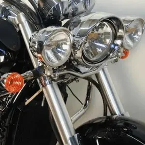 Viimeinen Mahdollisuus Hepco Becker Twinlight (route) avec support et câble - chrome Valot