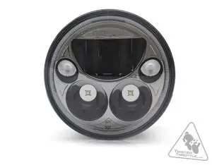 Denali M5 LED Ø145mm noir chrome Universal Etuvalot Asiakkaiden Suosikki